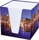 Notizklotz Skyline - 900 Blatt, 70 g/qm, weiß, 92 x...