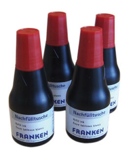 Tinte, Tusche für Marker, Tafelschreiber + JumboMarker, 100 ml, rot, 4x 25 ml