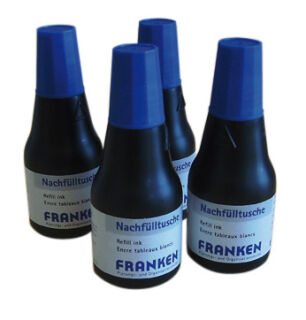 Tinte, Tusche für Marker, Tafelschreiber + JumboMarker, 100 ml, blau, 4x 25 ml