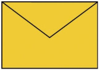 Coloretti Briefumschläge - C6, 5 Stück, goldgelb, 1 St.