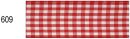 Zierband mit Draht Karo 40 mm x 20 m, rot/weiß, 1 St.