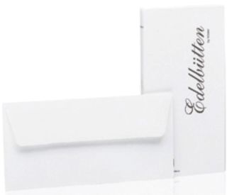Briefhüllen Bütten - weiß, DL, 100 g/qm, 1 St.
