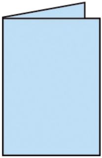 Coloretti Doppelkarte - B6 hoch, 5 Stück, himmelblau, 1 St.