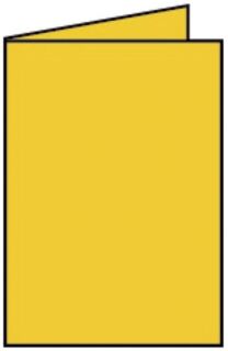Coloretti Doppelkarte - B6 hoch, 5 Stück, goldgelb, 1 St.