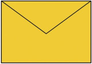 Coloretti Briefumschläge - C5, 5 Stück, goldgelb, 1 St.