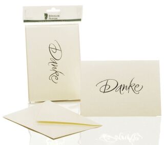 Briefkarte Danke - B6 HD, 5 Karten/5 Umschläge, candle, 6 St.