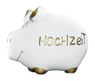 Spardose Schwein "Hochzeit" - Keramik, klein, 3 St.