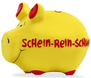 Spardose Schwein "Schein-rein-Schwein" - Keramik, klein, 3 St.