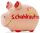 Spardose Schwein "Schuhkaufrausch" - Keramik, klein, 3 St.