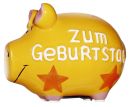 Spardose Schwein "Zum Geburtstag" - klein, 3 St.