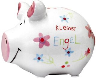 Spardose Schwein "Mein kleiner Engel" - Keramik, klein, 3 St.