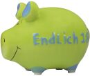 Spardose Schwein "Endlich 18" - Keramik, klein,...