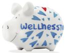 Spardose Schwein "Wellnesstag" - Keramik,...