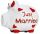 Spardose Schwein "Just Married" - Keramik, klein, 3 St.