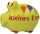 Spardose Schwein "Kleines Extra" - Keramik, klein, 3 St.