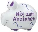 Spardose Schwein "nix zum anziehen" - Keramik,...