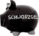 Spardose Schwein "Schwarzgeld" - Keramik,...