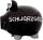Spardose Schwein "Schwarzgeld" - Keramik, groß, 1 St.