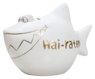 Spardose Hai "Hai-raten" - Keramik, klein, 3 St.