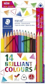 ergo soft® 157 Farbstifte - 3 mm, Kartonetui 12+2 Farben , 1 St.