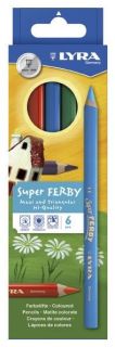 Farbstift Super Ferby 6 Stück im Etui lackiert dreiflächig, 1 St.