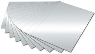 Fotokarton - 50 x 70 cm, silber glänzend, 10 St.