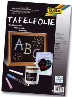 Tafelfolie - 23 x 33 cm, selbstklebend, schwarz, 1 St.