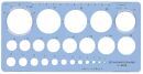 Schablone 9016 mit 25 Kreisen, blau, 1 St.