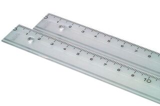 Lineal Kunststoff - 30 cm, glasklar, 1 St.