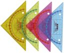 Geometrie-Dreieck - 16 cm, 4fach-Lochung, sortiert, 1 St.