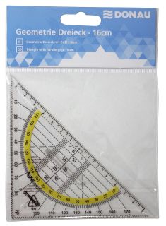 Geometriedreieck mit Griff - 16 cm, 1 St.