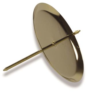 Adventskerzenhalter - 6 cm Schale mit Dorn, 4 Stück, gold, 1 St.