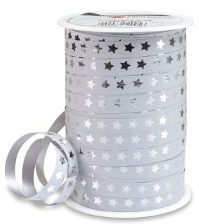 Ringelband Stern - 10 mm x 100 m, weiß, 1 St.