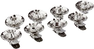 Weihnachtsschmuck Christbaumkerzenhalter - Ø 15 mm, silber, 10 Stück, 1 St.