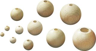 Holzkugel - Ø 30 mm, natur, 10 Stück, 5 St.