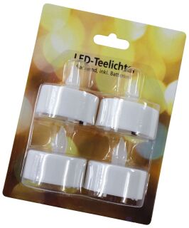 Teelicht - LED, 4 Stück, weiß, 1 St.