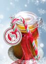Geschenkanhänger Weihnachten "Merry Christmas" - 8 x 4 cm, 6 Stück, weiß, 10 St.