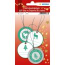 Geschenkanhänger Weihnachten - 3D, Ø 5 cm, 4...