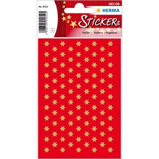 4052 Sticker DECOR Sterne 6-zackig, gold Ø 6 mm, 10 St.