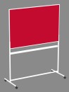 POV® Zweiflächentafel Textilbezug 150 x 100 cm anthrazit rot