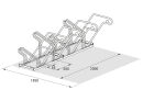 Fahrrad-Anlehnparker 2604 XBF, 4 Einstellplätze, verzinkt
