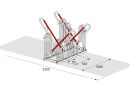 Anlehnparker 4514 XBF, 4 Einstellplätze, zweiseitig, verzinkt