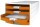 Schubladenbox IMPULS - A4/C4, 4 offene Schubladen, weiß/orange, 1 St.