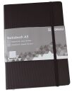 Notizbuch - A5, kariert, 192 Seiten, schwarz, 1 St.