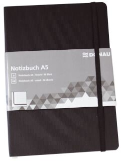 Notizbuch - A5, liniert, 192 Seiten, schwarz, 1 St.