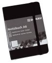 Notizbuch - A6, kariert, 192 Seiten, schwarz, 1 St.