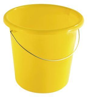 Eimer - Plastik, rund, 10 Liter, gelb, 1 St.