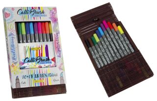Faserschreiber Calli.Brush Pen - 11 Farben im Bambus Etui, 1 St.