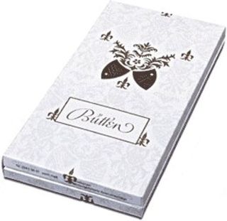 Kartenmappe Bütten - weiß, 20 Karten und 20 Briefhüllen, DL/DL, 1 St.