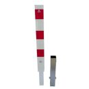 Absperrpfosten aus Vierkant-Stahlrohr 100x100 mm, 950 mm...